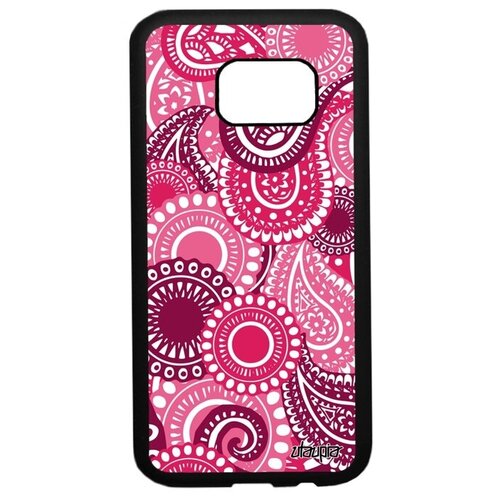 фото Защитный чехол на телефон // samsung galaxy s7 // "кружевной узор" восточный пейсли, utaupia, фуксия