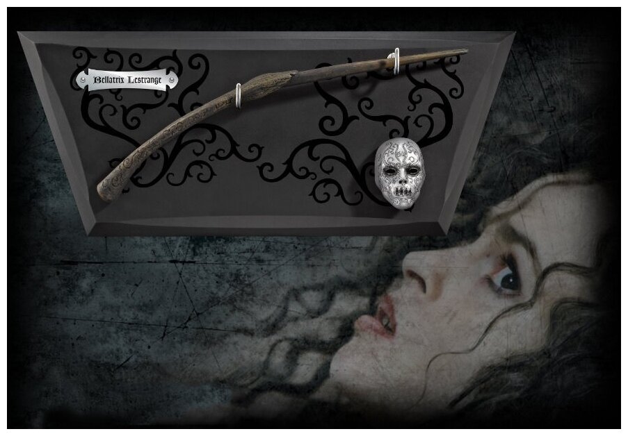 Волшебная палочка Беллатрис Лестрейндж с дисплеем Гарри Поттер (Лицензия Англия)