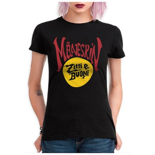 Футболка DreamShirts Группа Maneskin Женская Черная 3XL