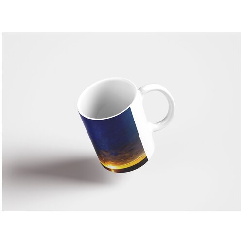 фото Кружка "заход солнца, море, вечерняя атмосфера 320 мл. белая lotsprints