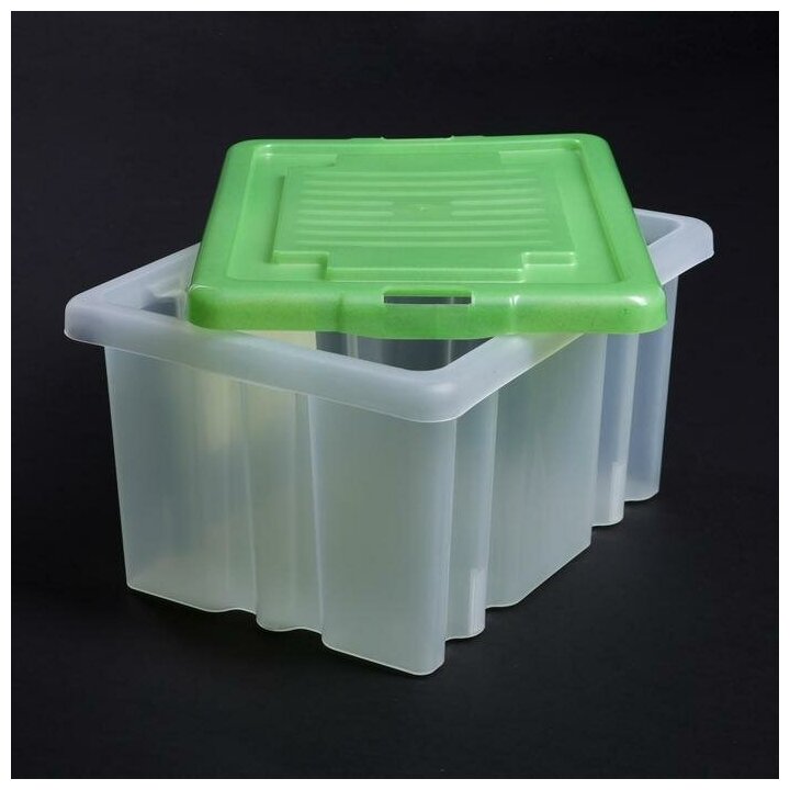 Ящик для хранения с крышкой Darel-box, 18 л, 40×30×23 см, цвет микс - фотография № 3
