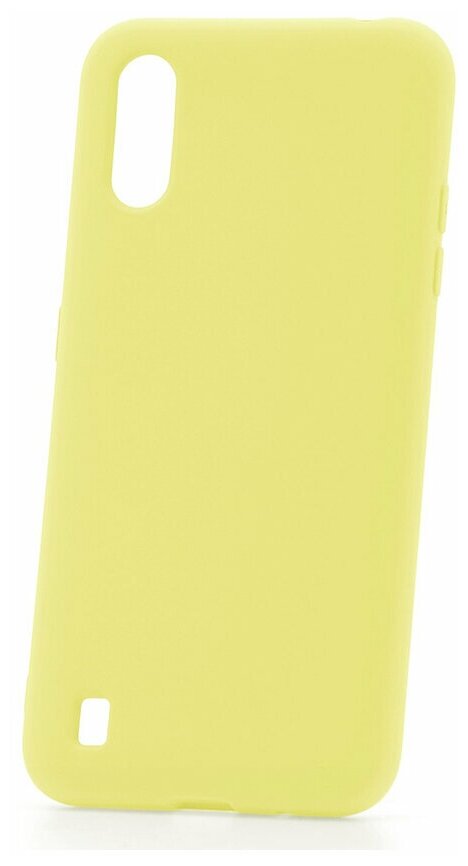 Чехол на Samsung Galaxy A01/A015 Derbi Slim Silicone-3 желтый