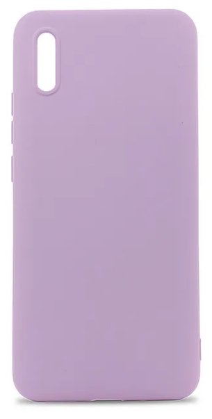 Soft touch Силиконовый чехол фиолетовый для Xiaomi Redmi 9A / редми 9а с мягкой внутренней бахрамой / микрофибра /софт тач
