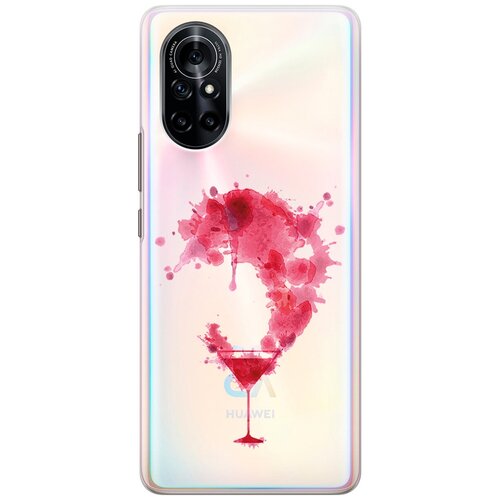 Силиконовый чехол с принтом Cocktail Splash для Huawei Nova 8 / Хуавей Нова 8 силиконовый чехол с принтом advocado для huawei nova 8 хуавей нова 8