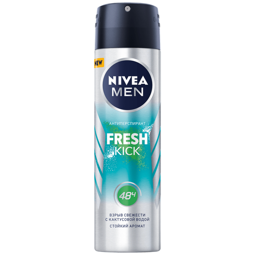 Дезодорант-антиперспирант спрей Nivea Men Fresh Kick эффект свежести, 150 мл.