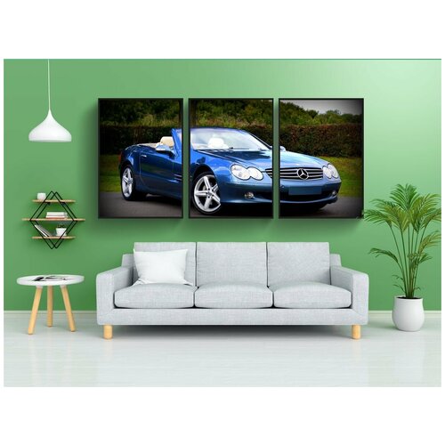 фото Набор модулных постеров для интерьера "синий, машина, учебный класс" 60x90 см. в тубусе, без рамки lotsprints