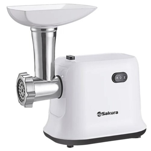 Мясорубка электрическая Sakura SA-6420W, 1500 Вт, реверс, белая