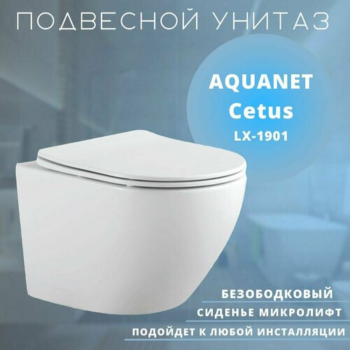 Унитаз подвесной Aquanet Rimless Cetus 2.0 W LX-1901