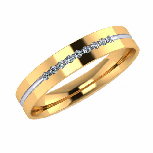 Кольцо Яхонт, золото, 585 проба, бриллиант, размер 18