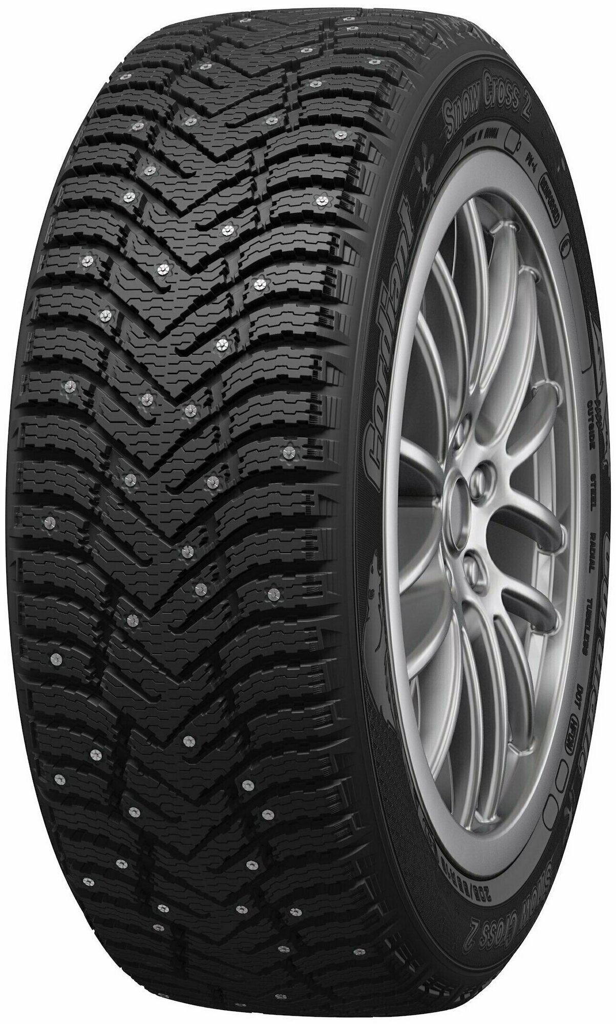 Шина зимняя CORDIANT Snow Cross 2 SUV 235/60 R18 107T шипованная
