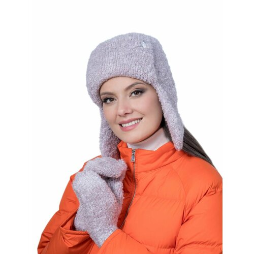 фото Шапка ушанка landre, размер 56-59 см, розовый