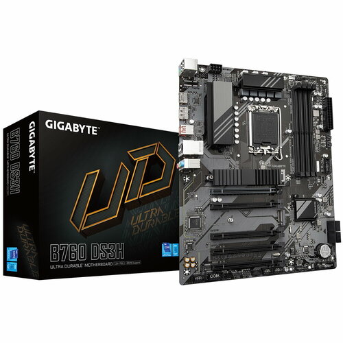 Материнская плата GIGABYTE B760 DS3H (LGA1700) материнская плата matx lga1700 gigabyte b760m ds3h ax ddr4