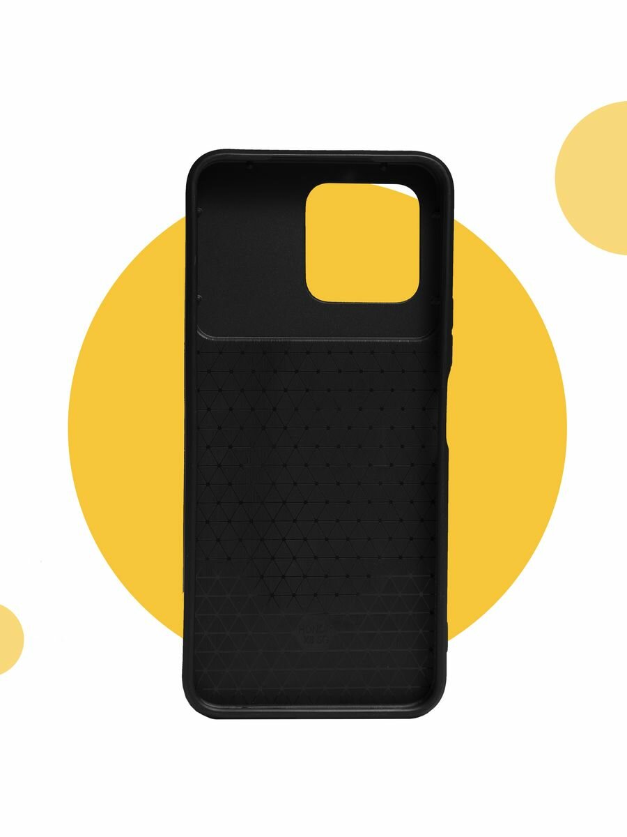 Противоударный Чехол на Honor X6 с магнитом и кольцом, черный — фото 1