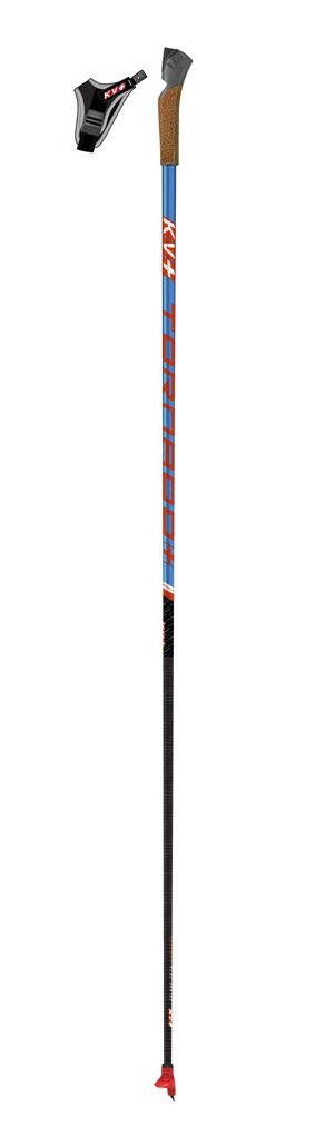 Лыжные палки KV+ TORNADO PLUS QCD TITAN 100% Carbon, cross country pole 23P002Q, 167,5 cm