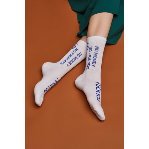 фото Носки красная жара, размер 36/41, фиолетовый, белый