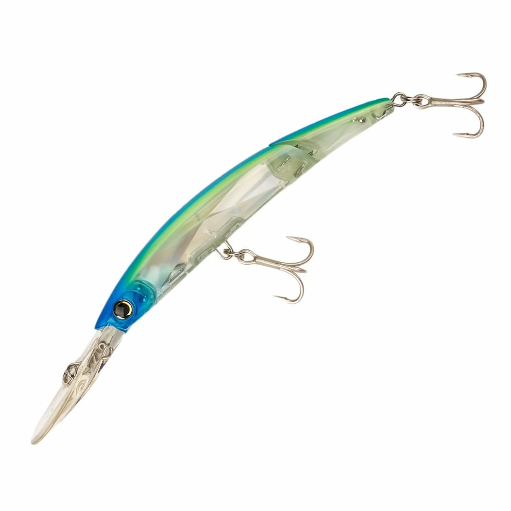 Воблеры для троллинга Yo-Zuri Crystal 3D Minnow Deep Diver Jointed 130 F F1155 цв. C58, 25 гр 130 мм, на щуку, судака, сома, составной, минноу всплывающий, до 4м