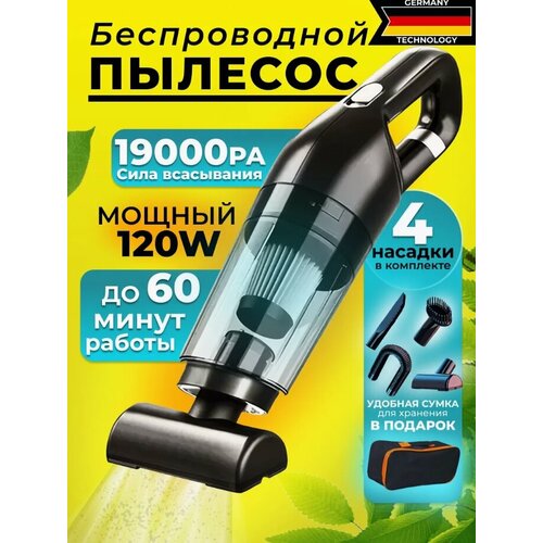 Пылесос для автомобиля беспроводной мощный на аккумуляторе 1930₽