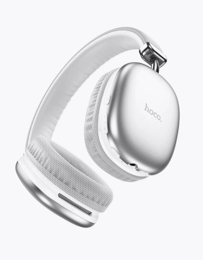 Полноразмерные беспроводные наушники HOCO / Bluetooth 5.3 / Серебро