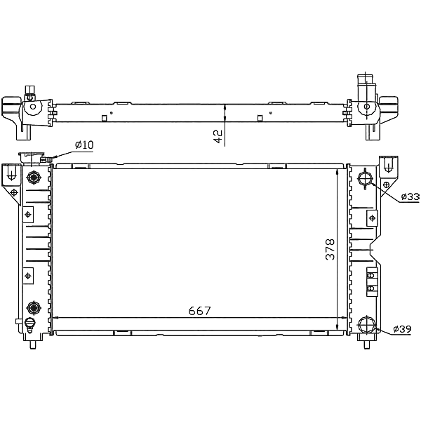 STELLOX 10-25283-SX (04682626AB / 04682785 / 04682785AB) радиатор системы охлаждения\ Chrysler (Крайслер) Voyager (Вояджер)
