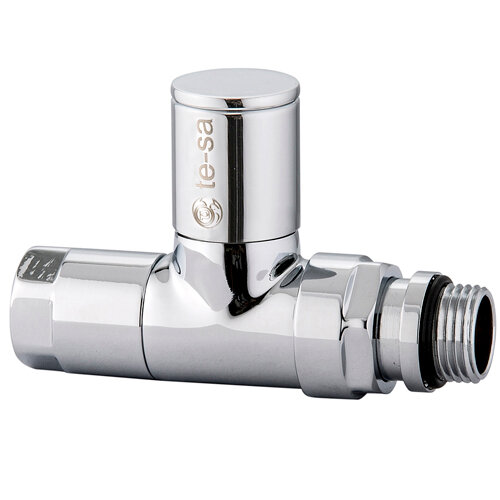 Вентиль Te-sa прямой ручной клапан с рукояткой, без фитинга, хромированный (102HM-04)