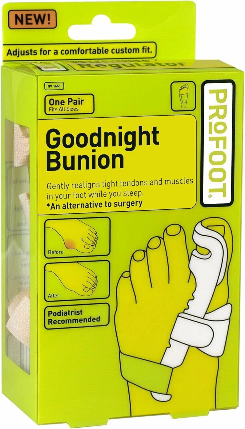 Изображение Ночной корректор для первого пальца стопы Goodnight Bunion