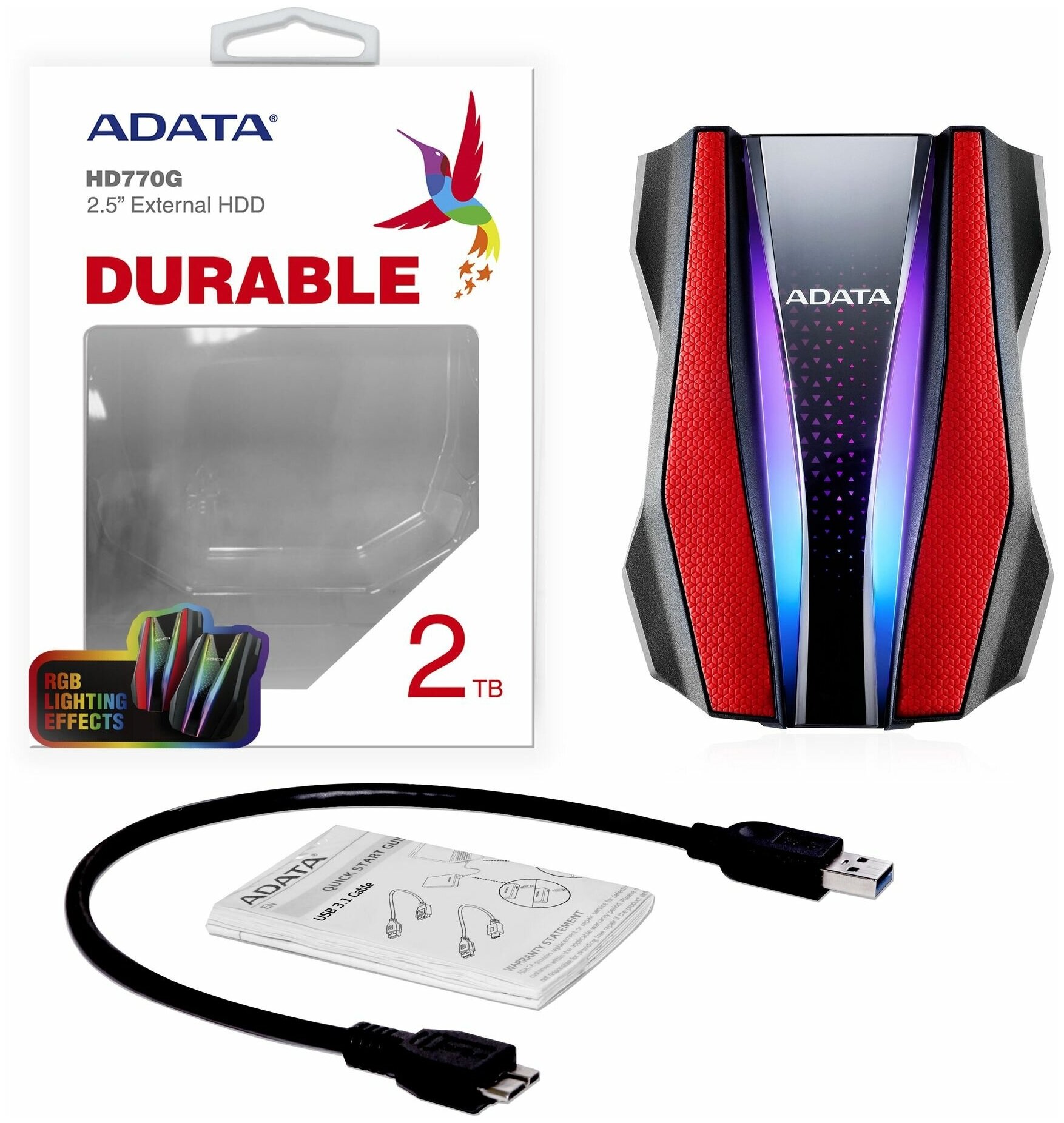 Внешний HDD A-Data 2TB (AHD770G-2TU32G1-CRD) - фото №10