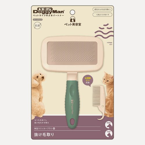 Изображение товара Сликер-пуходерка Japan Premium Pet для средней и длинной шерсти кошек и собак, размер М