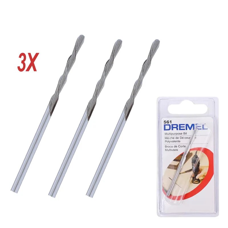 Многофункциональные сверла Dremel 561 спиральные режущие сверла для дерева пластика стекловолокна гипса картона вращающиеся инструменты аксессуары 3Pcs