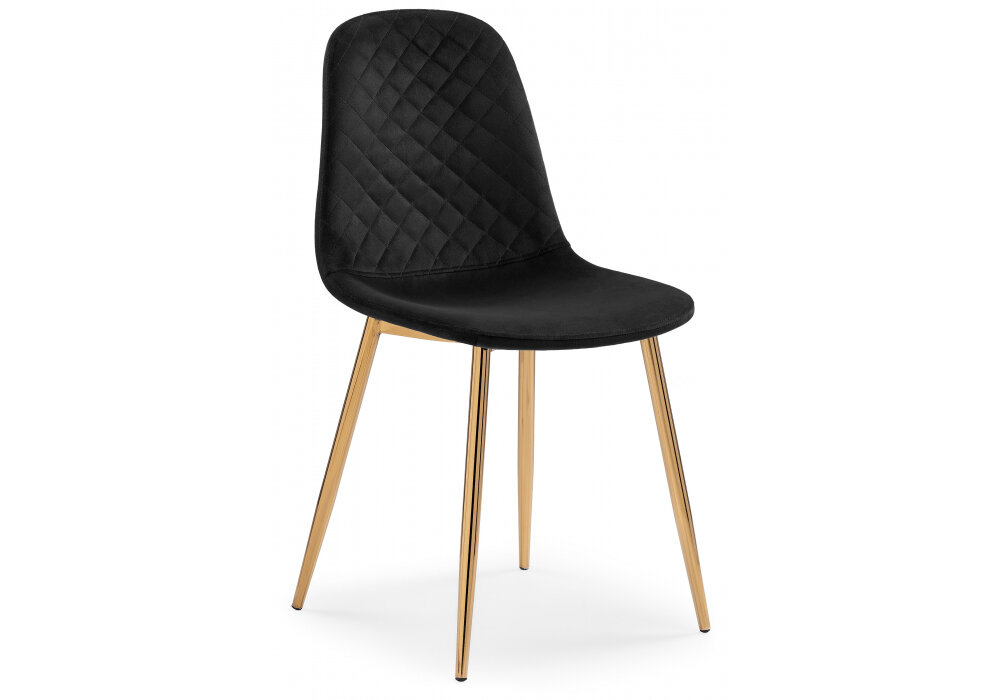 Стул на металлокаркасе Woodville Dabl black / gold
