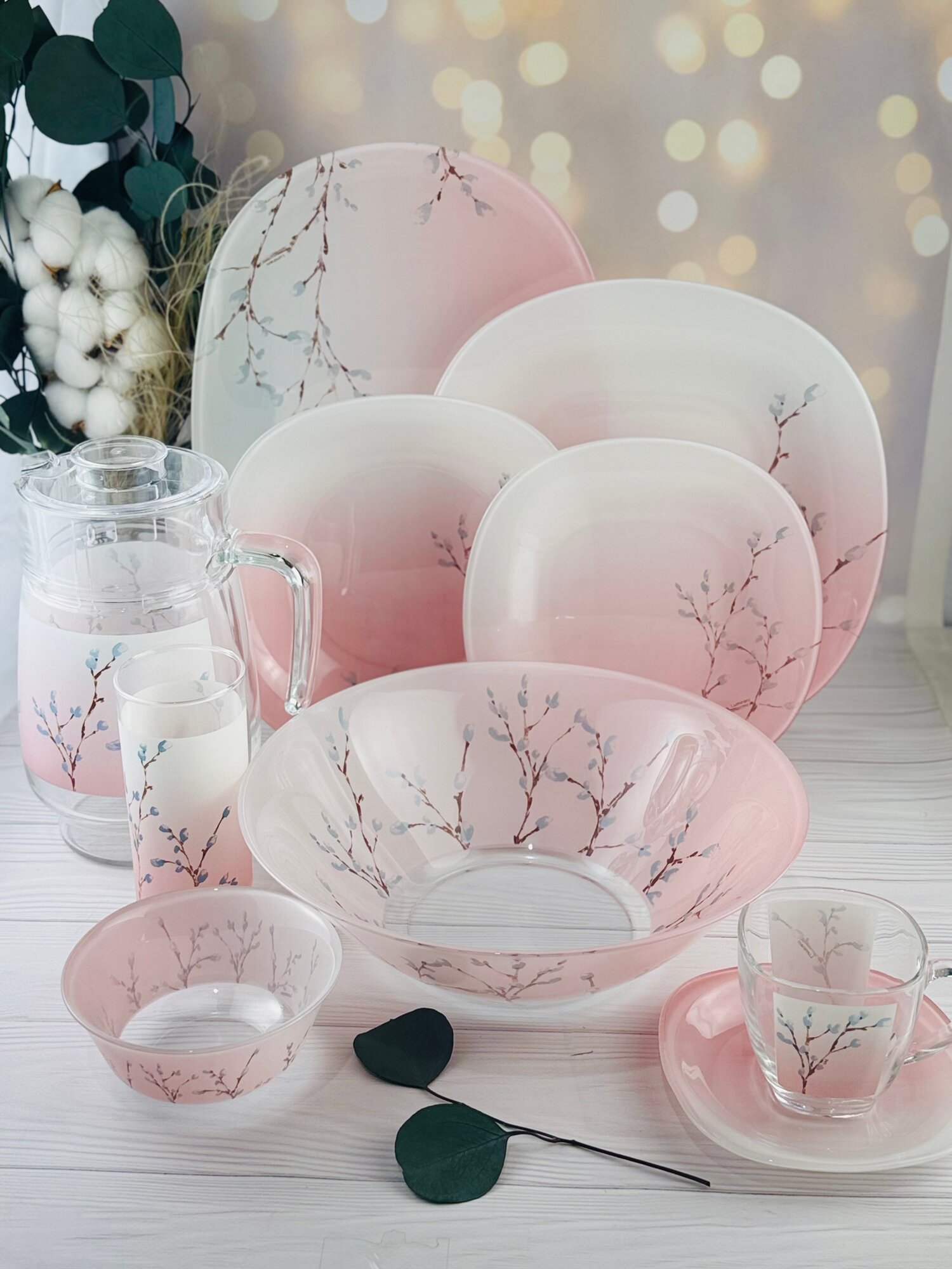 Столовый сервиз NEO CARINA HANA ROSE 46 предметов 6 персон