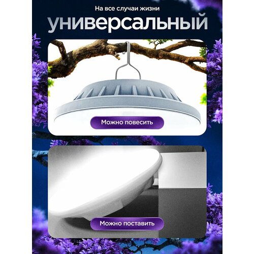 Кемпинговый фонарь на солнечной батарее, с зарядкой с функцией Power Bank и пультом ДУ