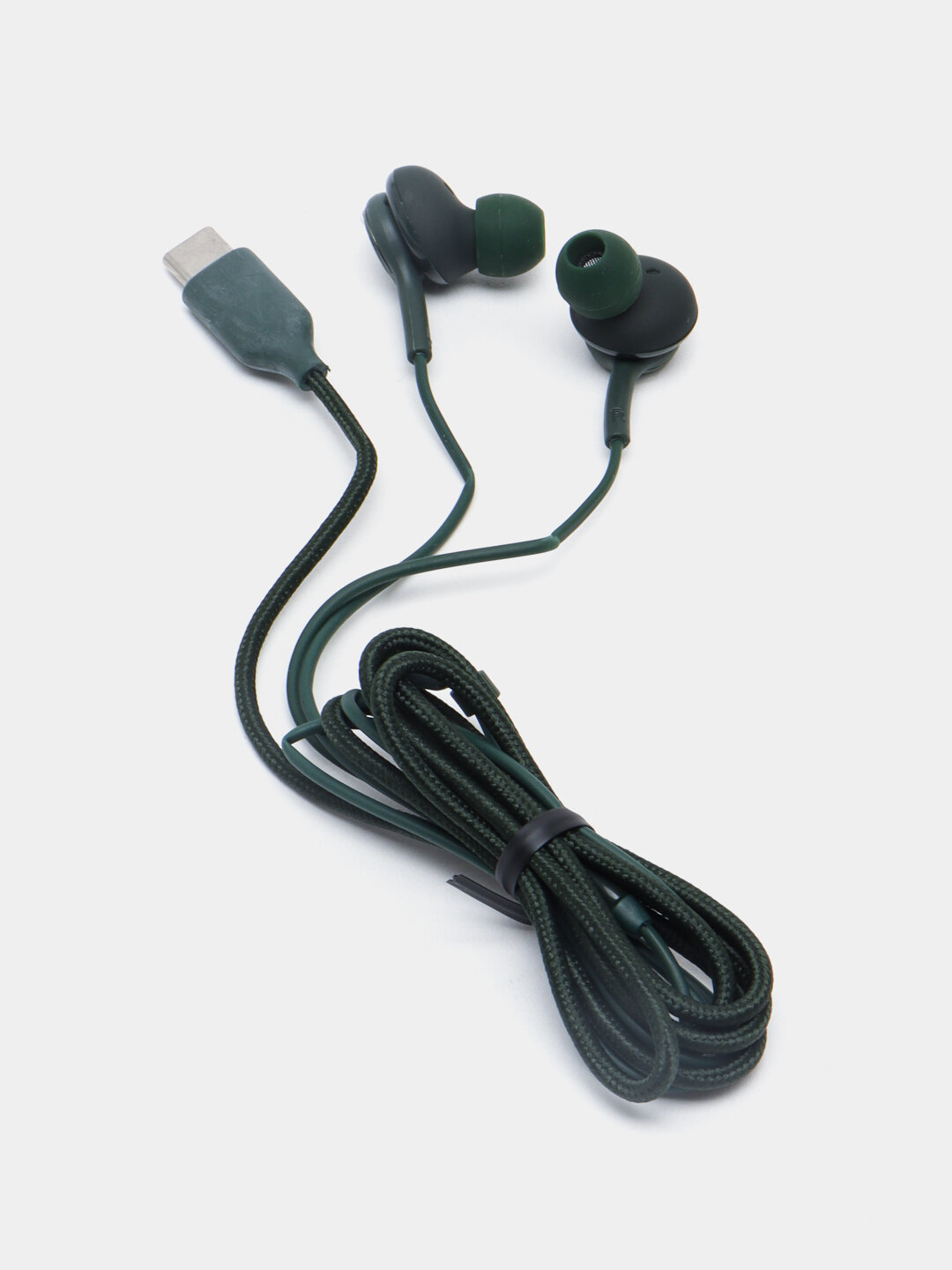 Проводные наушники GREEN для MI и Samsung, AKG EO-IC100BBEGRU Type-C Зеленый — фото 1