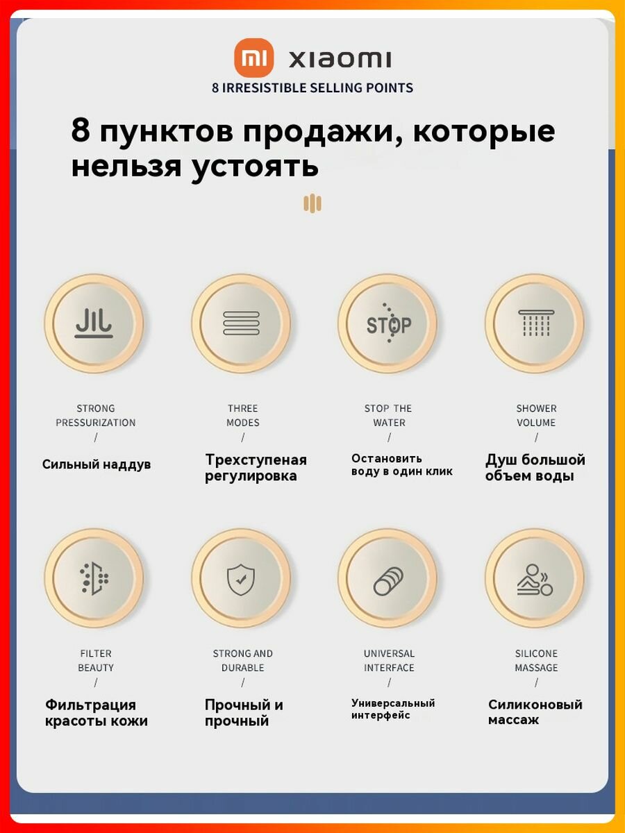 Картинки Xiaomi Лейка для душа металлическая тропический душ