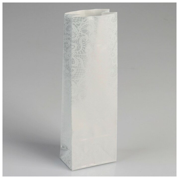 Пакет бумажный фасовочный "Белое кружево", матовый, 7 х 4 х 21 см(20 шт.)