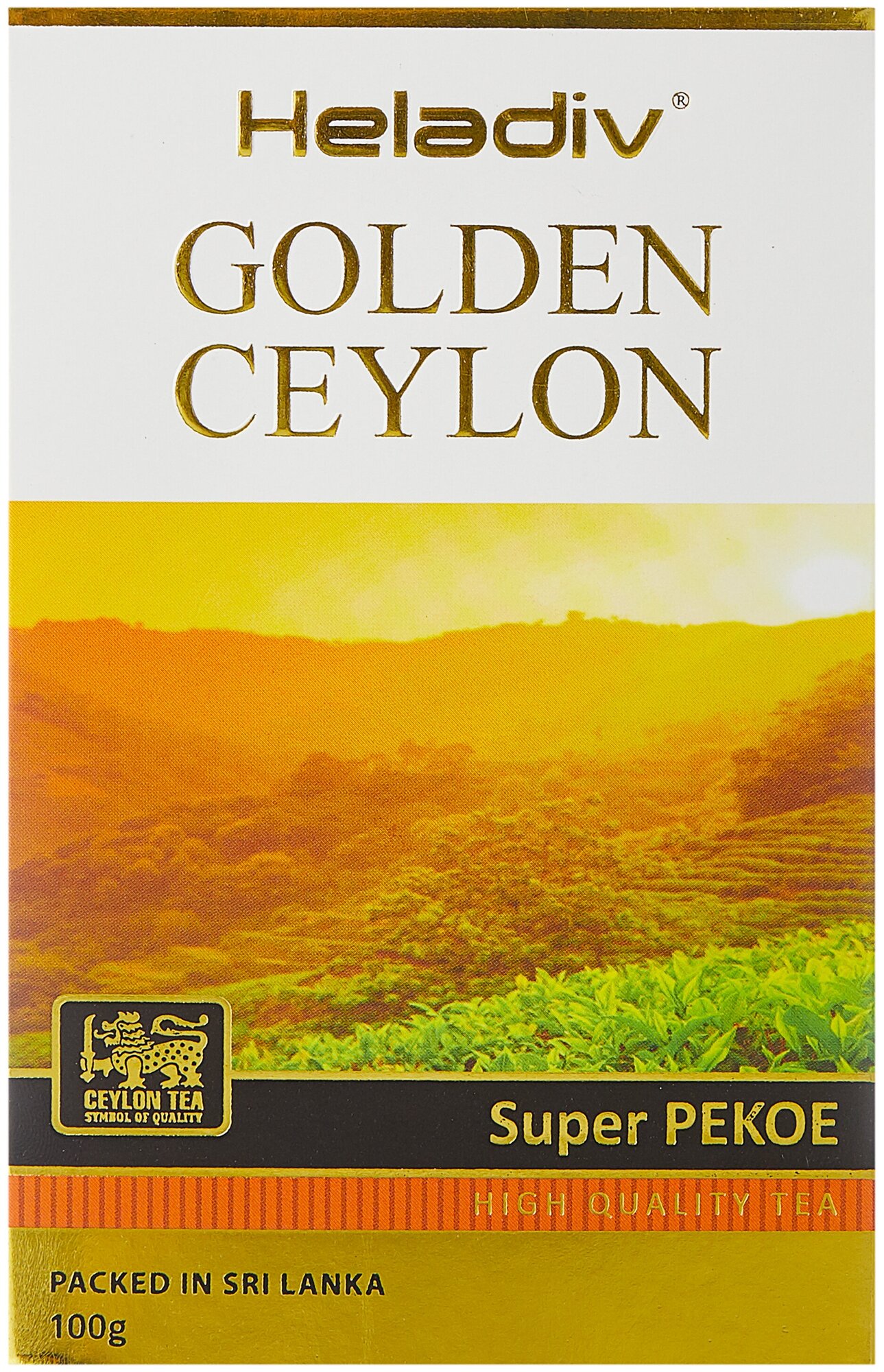 Чай Heladiv Golden Ceylon Super Pekoe (Золотой Цейлон Супер Пеко) черный листовой, 100г - фотография № 2