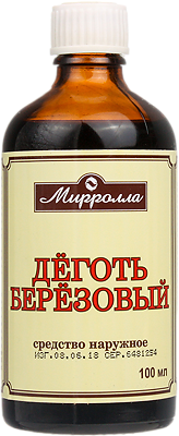 Деготь березовый 100мл Мирролла