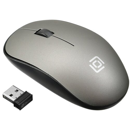 Мышь OKLICK 515MW черныйсерый оптическая 1200dpi беспроводная 58000₽