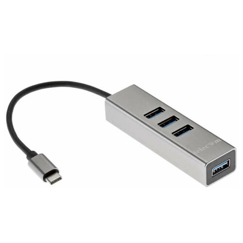 Концентратор USB Type-C TELECOM TA310C 4 х USB 3.0 серебристый