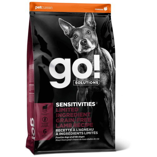 GO! - Корм для щенков и собак с чувствительным пищеварением, с ягненком, беззерновой (SENSITIVITIES) 9.98 кг