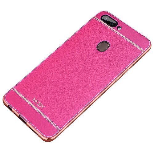 фото Чехол mypads для iphone 7 plus из качественного износостойкого силикона с декоративным дизайном под кожу с тиснением розовый