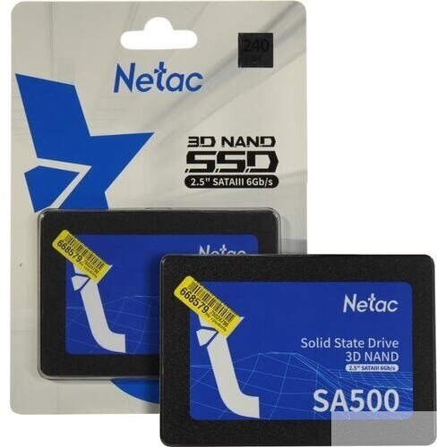 SSD-накопитель Netac SSD 2,5"" SATA-III SA500 240GB NT01SA500-240-S3X TLC - фотография № 3