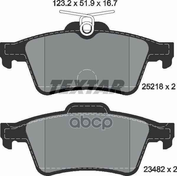 2521801_Колодки Дисковые Задние ! Saab 9-3, Opel Vectra, Ford Focus 1.4-3.2 02> Textar арт. 2521801