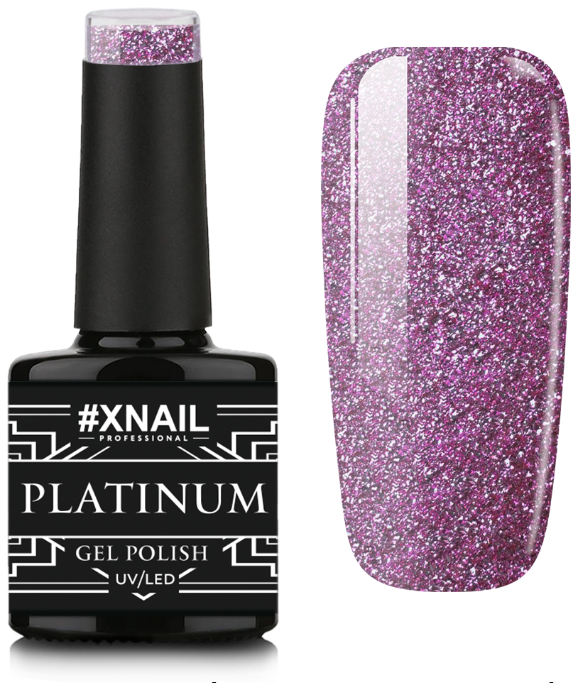 Гель лак XNAIL PROFESSIONAL Platinum жидкая фольга, для дизайна ногтей, 10 мл, № 27