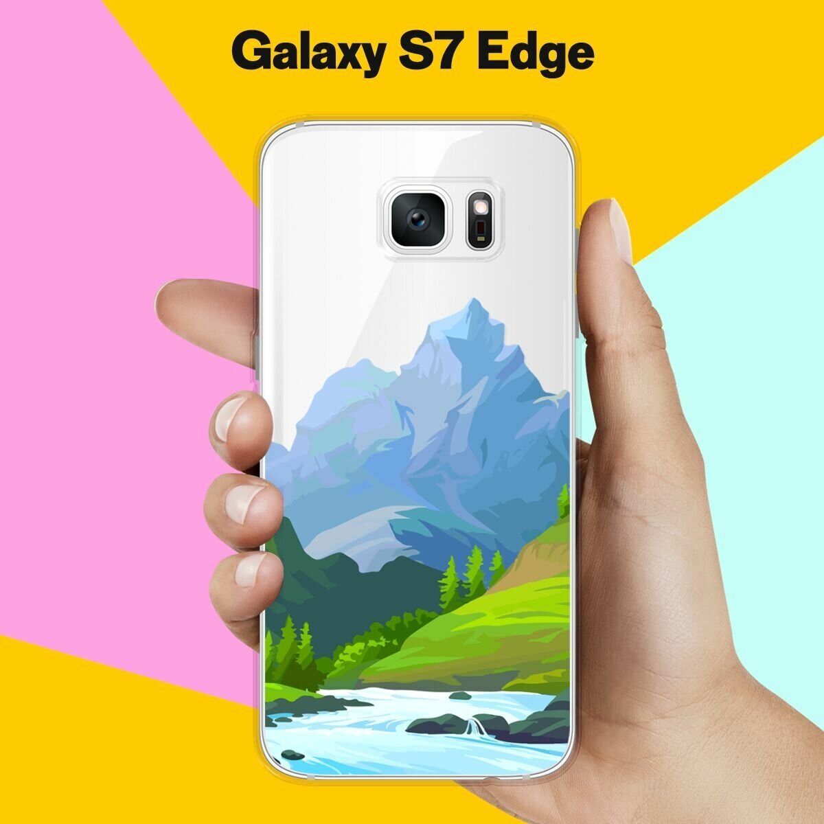 Силиконовый чехол на Samsung Galaxy S7 Edge Гора / для Самсунг Галакси С7 Едж