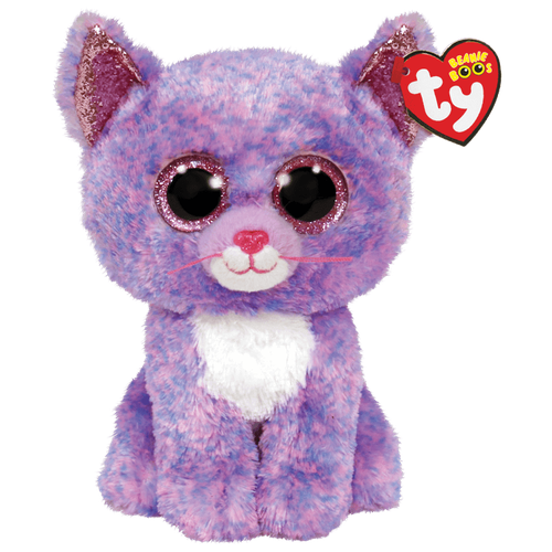 Мягкая игрушка TY Beanie Boo's Кошка Cassidy, 25 см, лавандовый