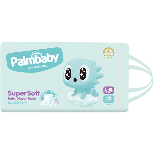 Palmbaby трусики Super Soft Premium L (9-14 кг), 48 шт., белый