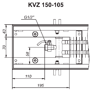 Водяной конвектор Techno Power KVZ 150 - 105 - 1300 (внутрипольный / встраиваемый) - фотография № 6