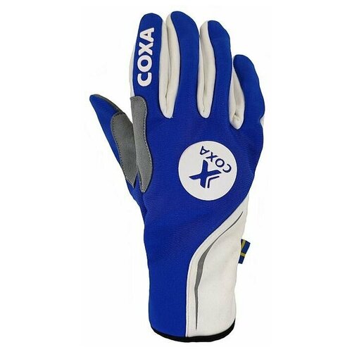 Перчатки COXA, размер 6, белый, голубой