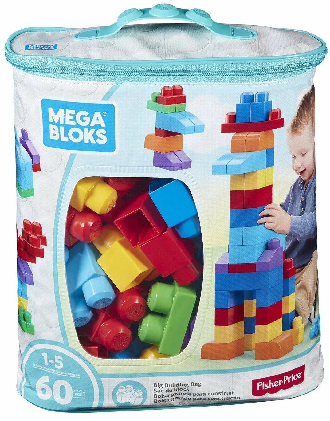 Набор игровой Mega Bloks Мой первый конструктор 60 деталей Классический DCH55