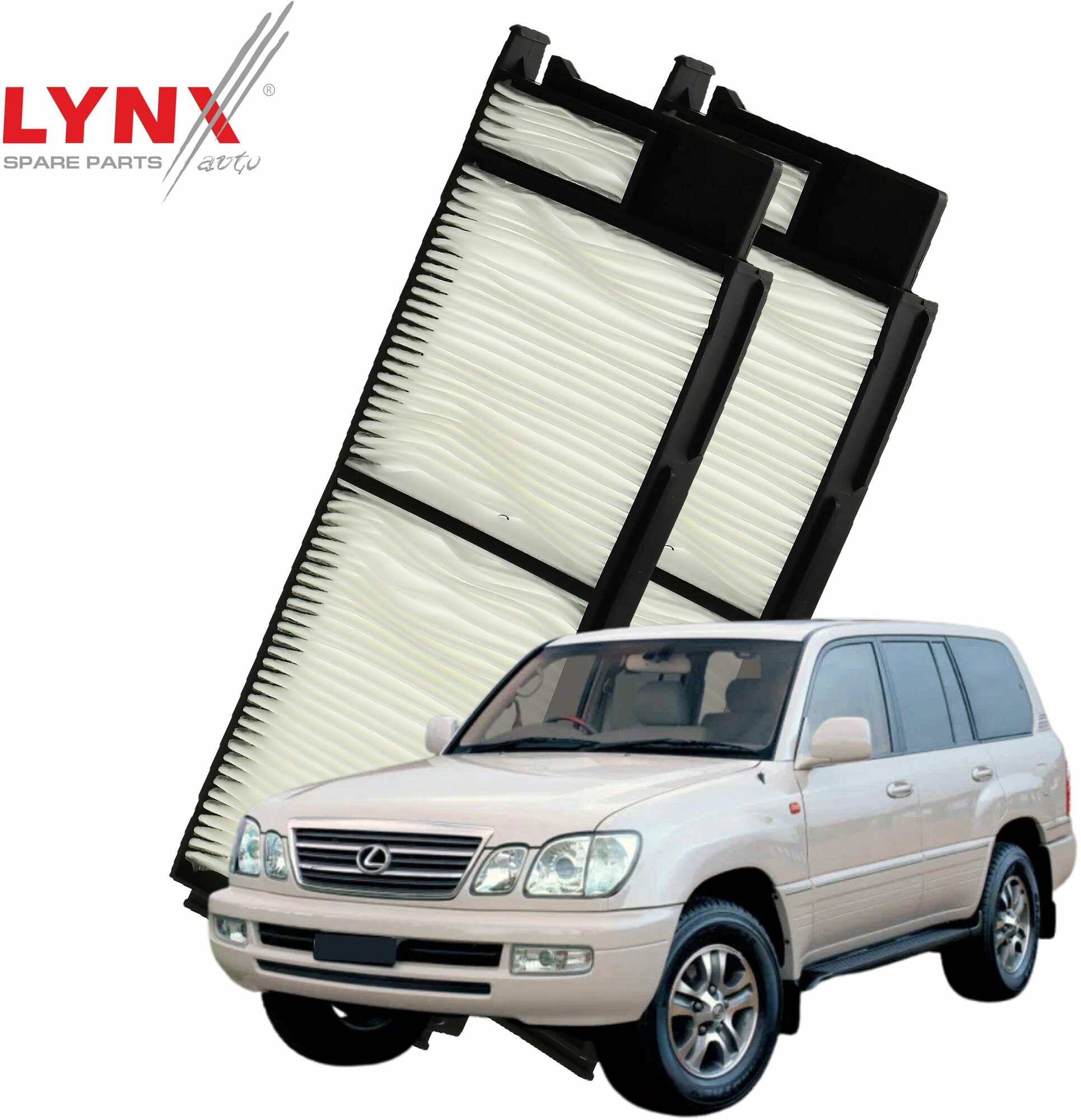 Фильтр салонный Lexus LX470 (2) J100 / Лексус ЛХ470 1998 1999 2000 2001 2002 2003 2004 2005 2006 2007 / 1шт LYNXauto